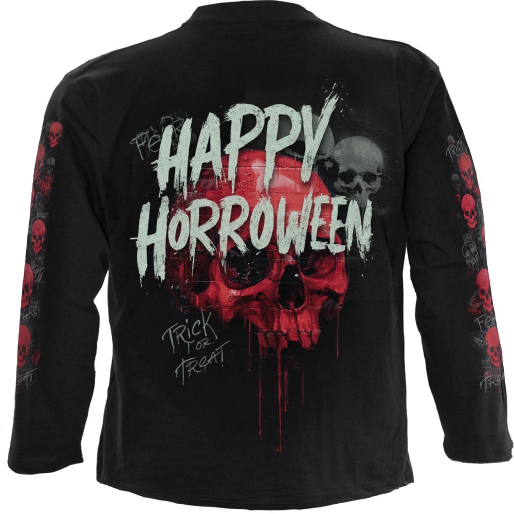 Spiral - Happy Horroween Longsleeve shirt - Zwart
